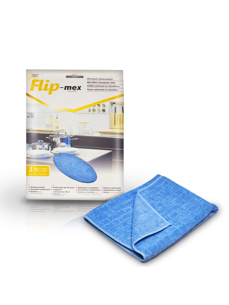 FLIP-MEX MICROFASER PUTZTUCH blau 40x40 cm
