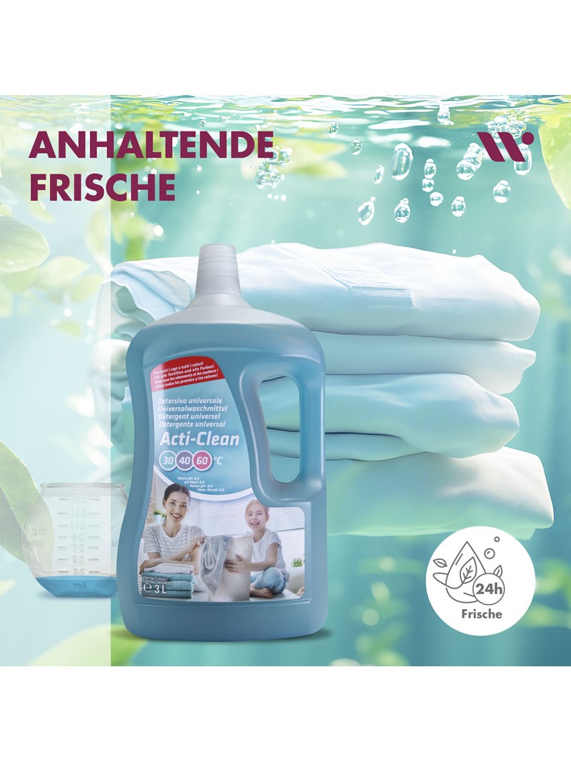 ACTI-CLEAN Universalwaschmittel. Mit Dosierwaschkugel - 3 liter