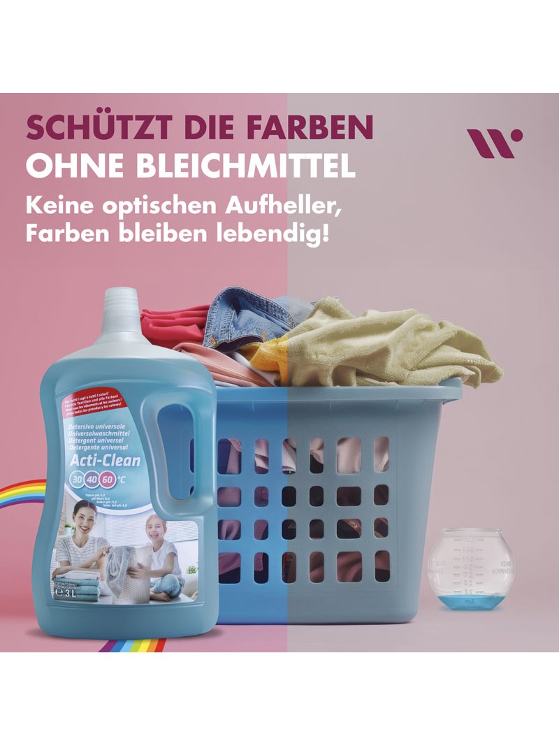 ACTI-CLEAN Universalwaschmittel. Mit Dosierwaschkugel - 3 liter