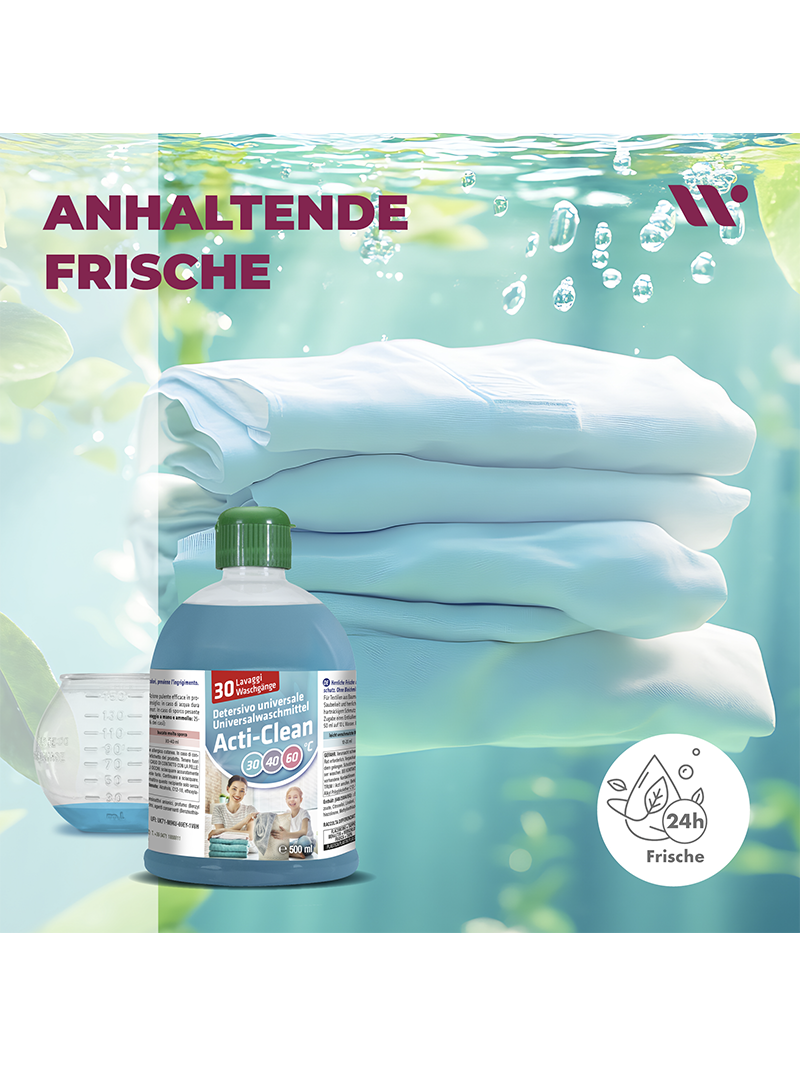 Acti-Clean Waschmittel – Hochkonzentrat 500 ml mit Dosierball
