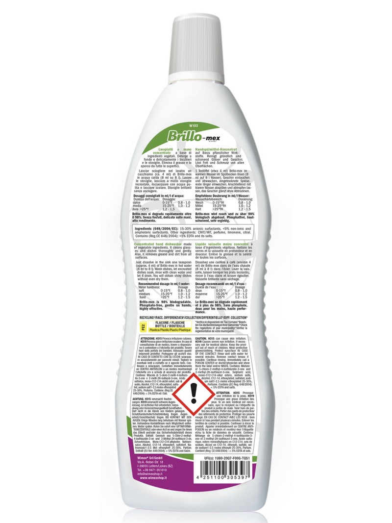 Brillo-mex Handspülmittel. 1 liter